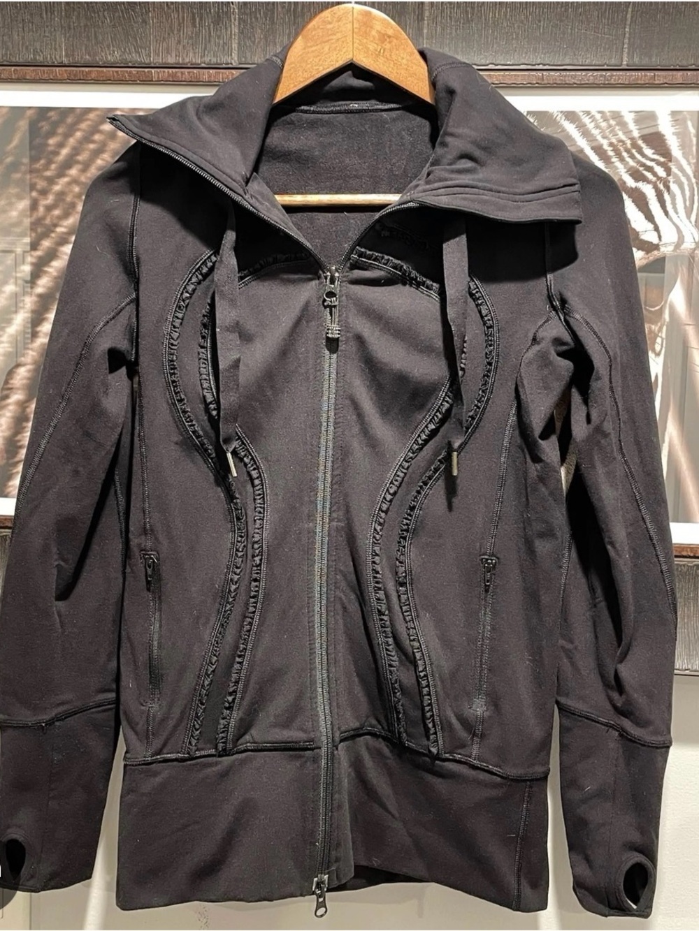 lululemon athletica | Limited Edition “In Stride” Jacket with Ruffles in Black
